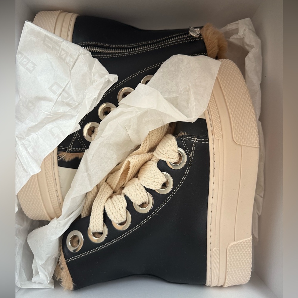 Cristian ZeroTre CR03 fur high tops brand new in box BNIB size 36 (size 6 US)